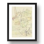 Yun Fei Ji: Untitled, modernist artwork, A3 Size Reproduction Poster Print in 17x13" Black Frame