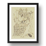 Yves Tanguy: Letter to Paul Eluard, modernist artwork, A3 Size Reproduction Poster Print in 17x13" Black Frame