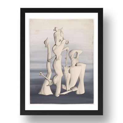 Yves Tanguy: The Great Mutation, modernist artwork, A3 Size Reproduction Poster Print in 17x13" Black Frame