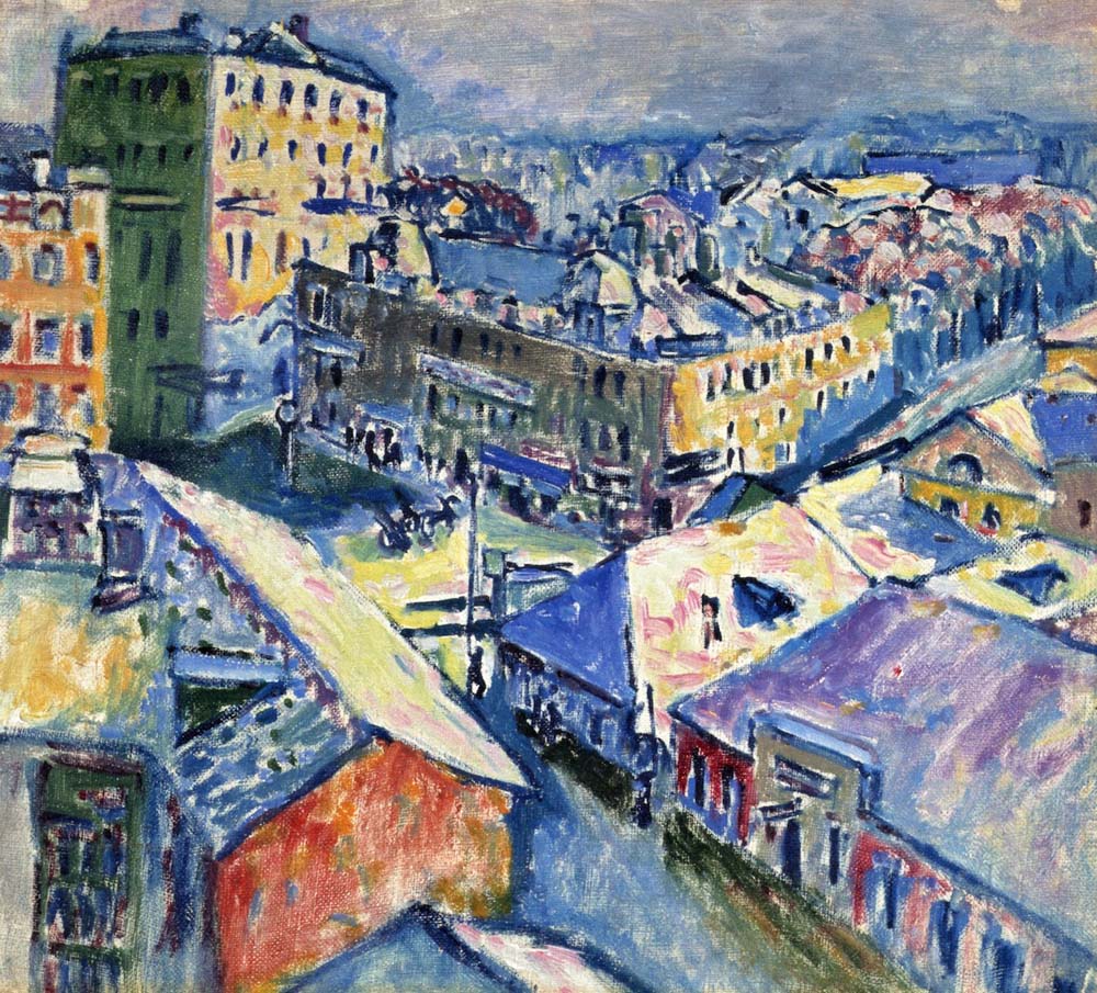 Zugovskaya Square - Wassily Kandinsky -1916 by Wassily Kandinsky, 12x8"(A4) Poster Print