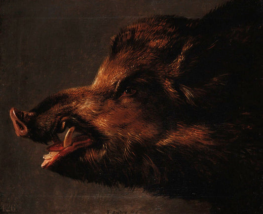 A Boar's Head, vintage artwork by Frans Snyders, A3 (16x12") Poster Print