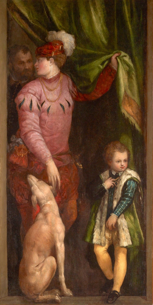 A Boy and a Page, vintage artwork by Veronese, A3 (16x12") Poster Print