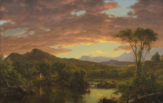 A Country Home by Frederich Edwin Church, vintage art, modern poster print