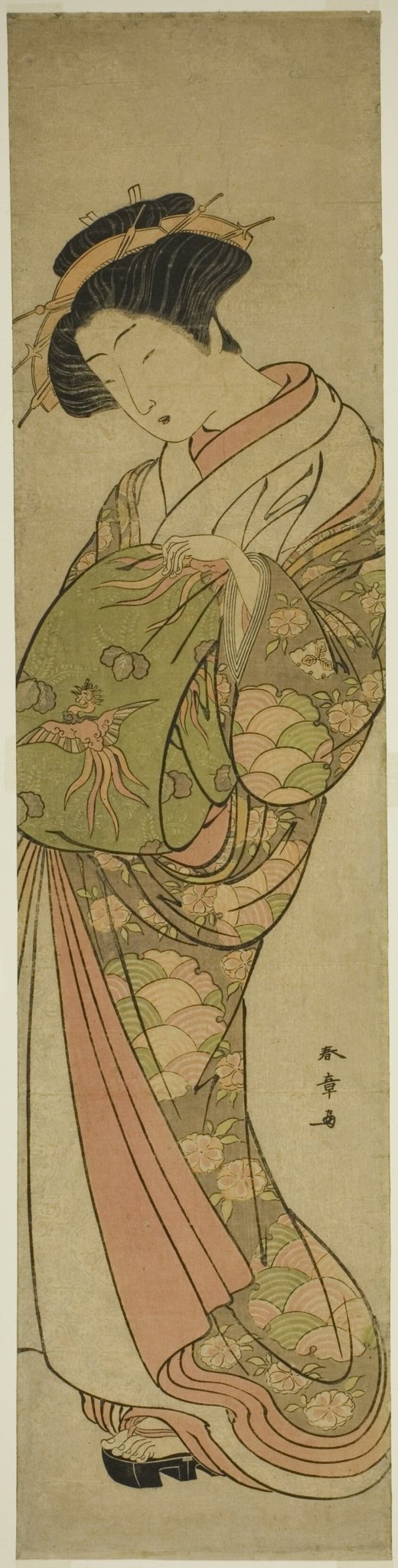 A Courtesean of the Matsubaya House by  Katsukawa Shunsho ?? ??, 23x16"( A2 size) Poster Print