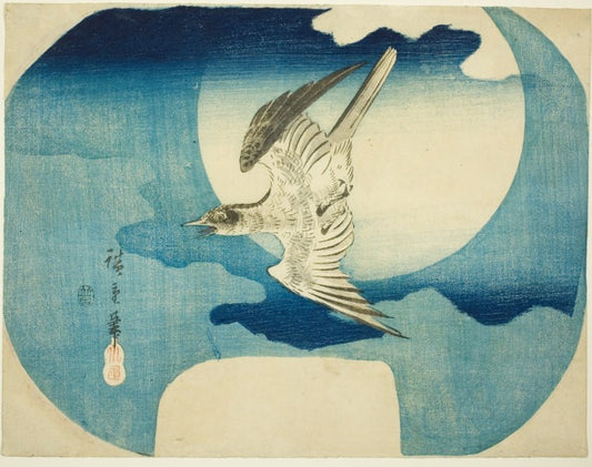 A Cuckoo against the Moon by  Utagawa Hiroshige ?? ??, 23x16"( A2 size) Poster Print