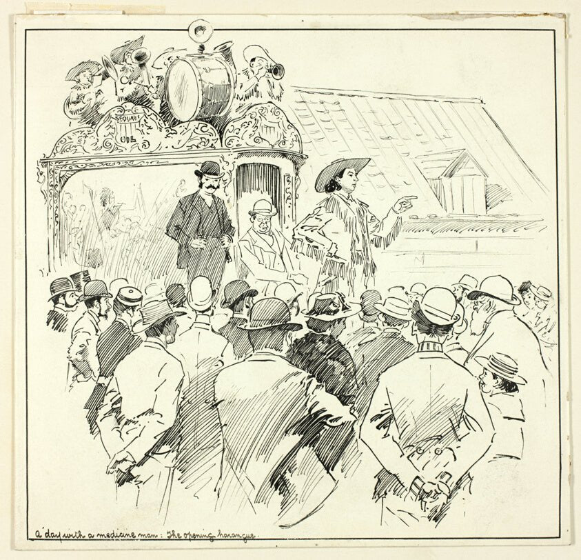 A Day with the Medicine Man by  Philipp William May, 23x16"( A2 size ) Poster Print