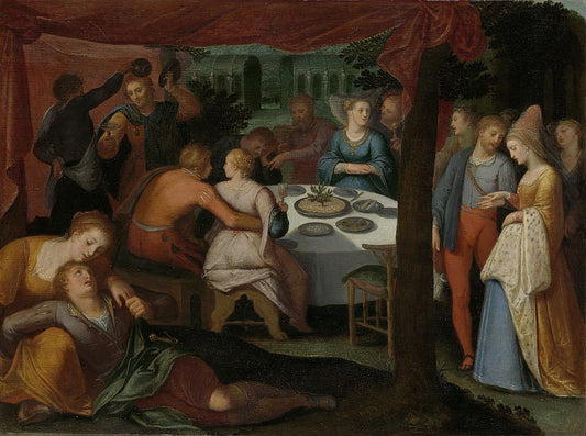 A Dinner in the Forest, vintage artwork by Otto van Veen, A3 (16x12") Poster Print