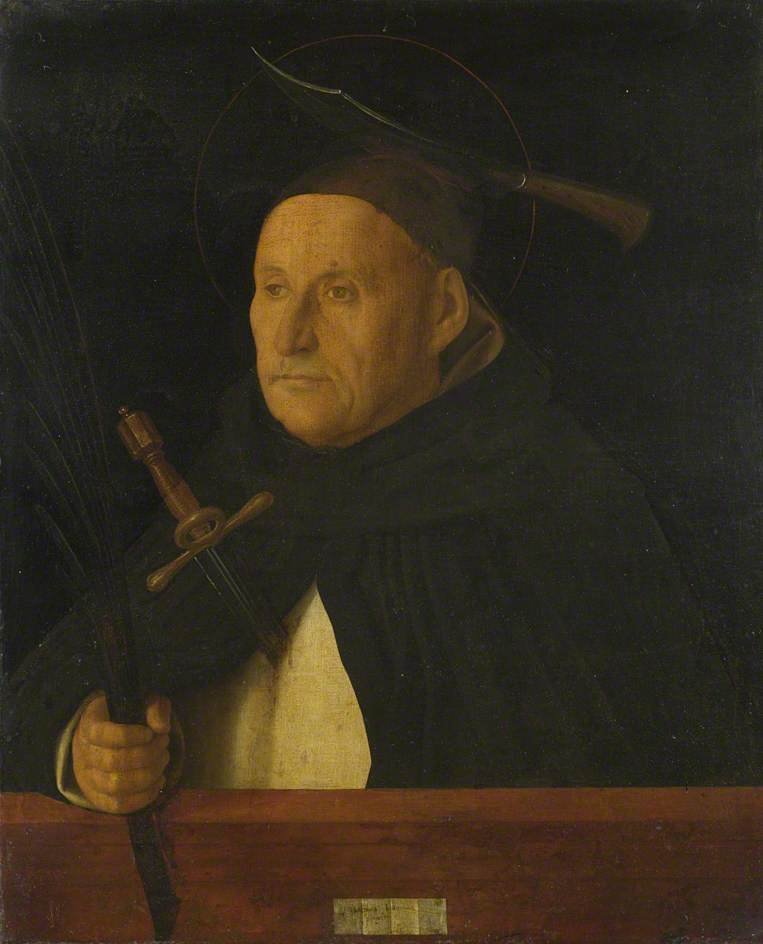 A Dominican with the Attributes of Saint Peter Martyr, vintage artwork by Giovanni Bellini, A3 (16x12") Poster Print