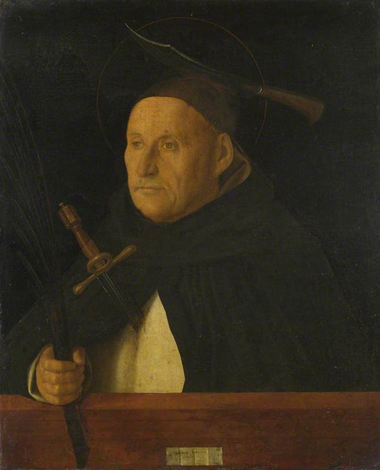 A Dominican with the Attributes of Saint Peter Martyr, vintage artwork by Giovanni Bellini, A3 (16x12") Poster Print