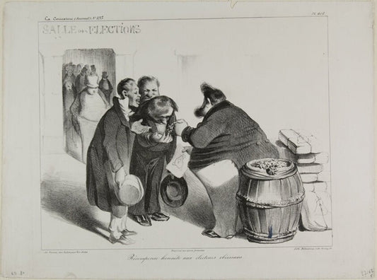 A Fair Reward to Dutiful Voters, plate 404 by  Honore Victorin Daumier, 23x16"( A2 size ) Poster Print
