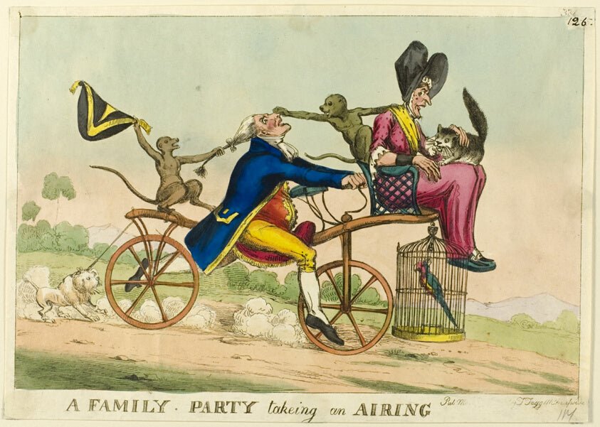 A Family Party Taking an Airing by  Attributed to William Heath (English, 1794-1840), 23x16"( A2 size ) Poster Print