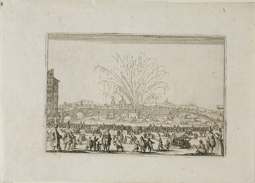 A Festival on the Arno, from The Caprices by  Jacques Callot, 23x16"( A2 size ) Poster Print