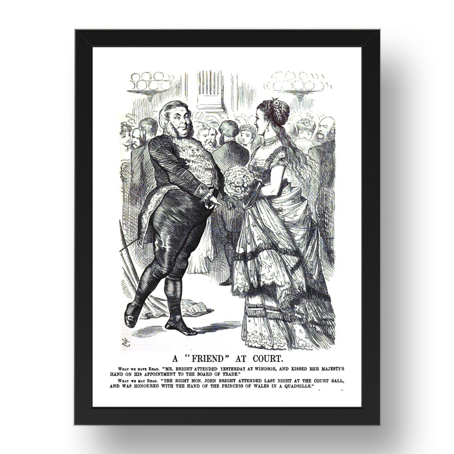 a friend at court, vintage historic poster in 17x13"(A3) Frame