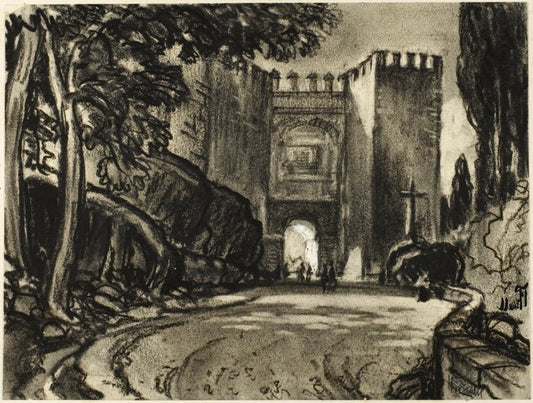 A Gate of Segovia by  Joseph Pennell, 23x16"( A2 size ) Poster Print