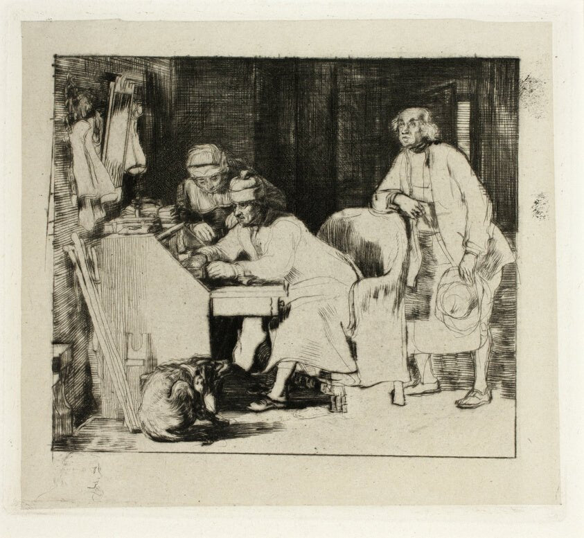 A Gentleman at his Desk by  Sir David Wilkie, 23x16"( A2 size ) Poster Print