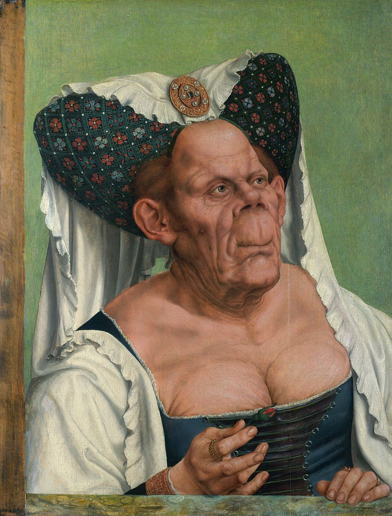A Grotesque Old Woman, vintage artwork by Quentin Massys, A3 (16x12") Poster Print