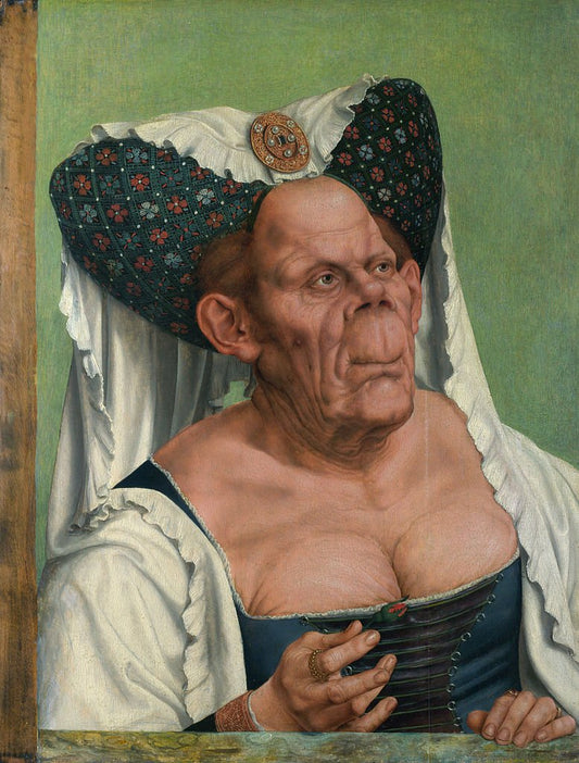 A Grotesque Old Woman, vintage artwork by Quentin Massys, A3 (16x12") Poster Print