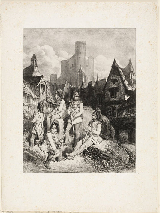 A Group of Austrian Guards by  Gustave Dore, 23x16"( A2 size) Poster Print