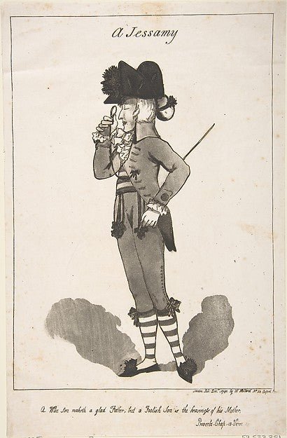 A Jessamy December 1, 1790-George Moutard Woodward , vintage art, A3 (16x12") Poster Print