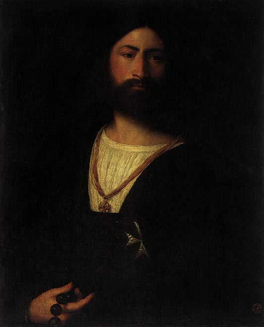 A Knight of Malta, vintage artwork by Titian, A3 (16x12") Poster Print