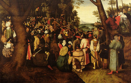 A Landscape With Saint John The Baptist Preaching, vintage artwork by Pieter Brueghel the Younger, A3 (16x12") Poster Print