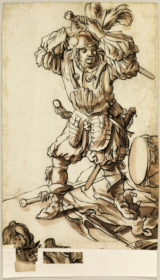 A Landsknecht by  Unknown Artist, 23x16"( A2 size) Poster Print