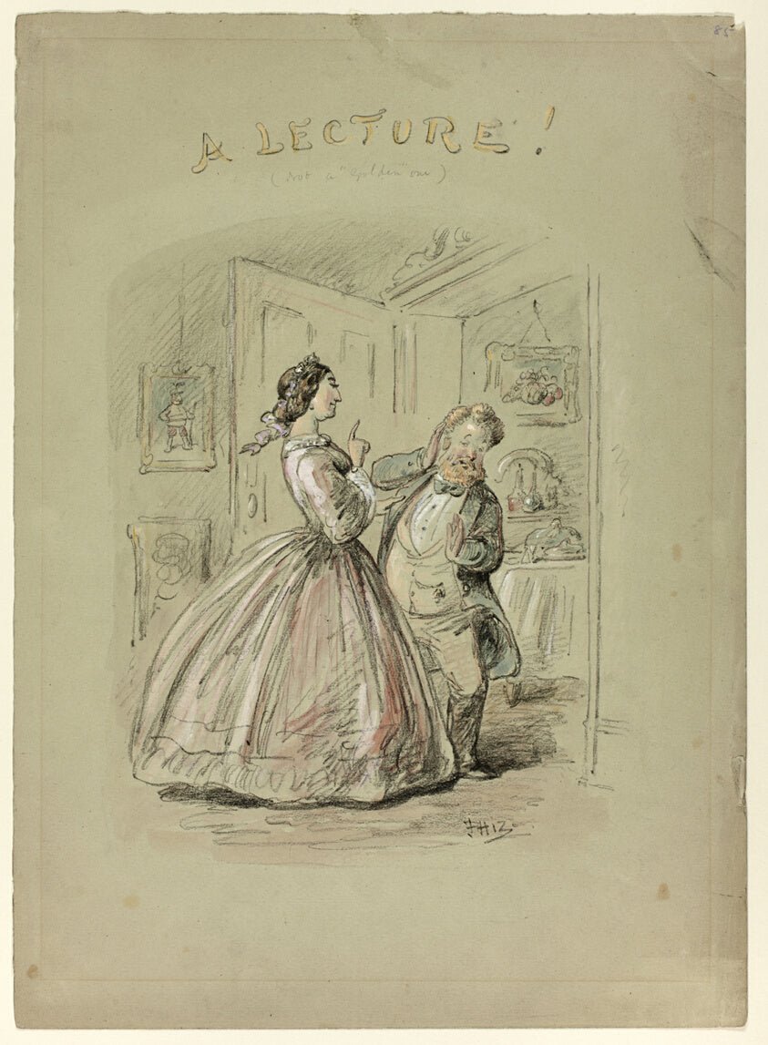 A Lecture! by  Hablot Knight Browne, 23x16"( A2 size) Poster Print