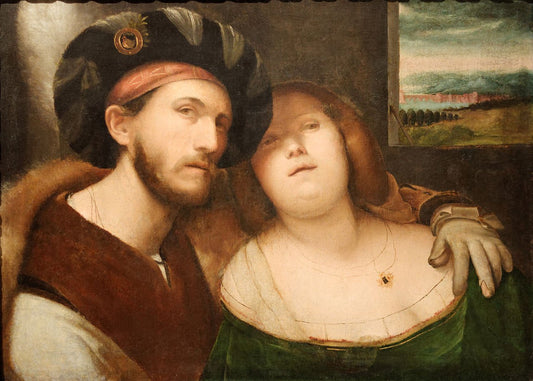 A Loving Couple, vintage artwork by Altobello Melone, A3 (16x12") Poster Print