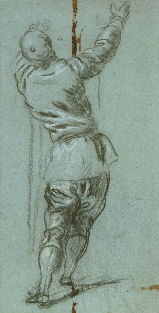 A Man from Behind, vintage artwork by Tintoretto, A3 (16x12") Poster Print