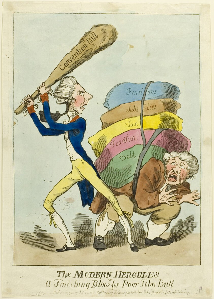 A Modern Hercules by  Unknown Artist (English, late 18th-19th centuries), 23x16"( A2 size) Poster Print