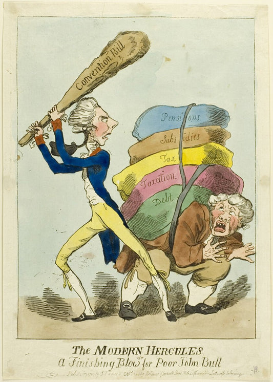 A Modern Hercules by  Unknown Artist (English, late 18th-19th centuries), 23x16"( A2 size) Poster Print