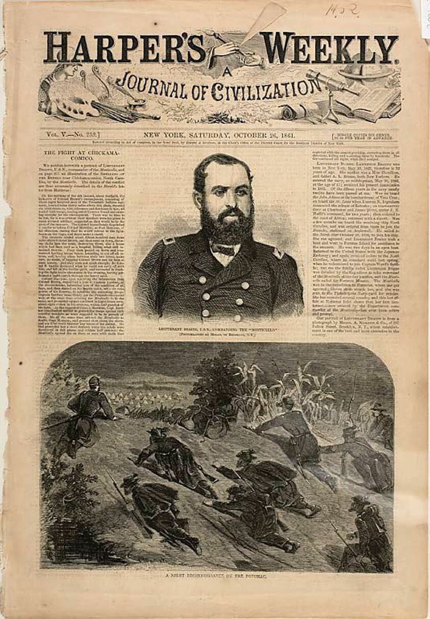 A Night Reconnaissance by  Winslow Homer (American, 1836-1910), 23x16"( A2 size) Poster Print