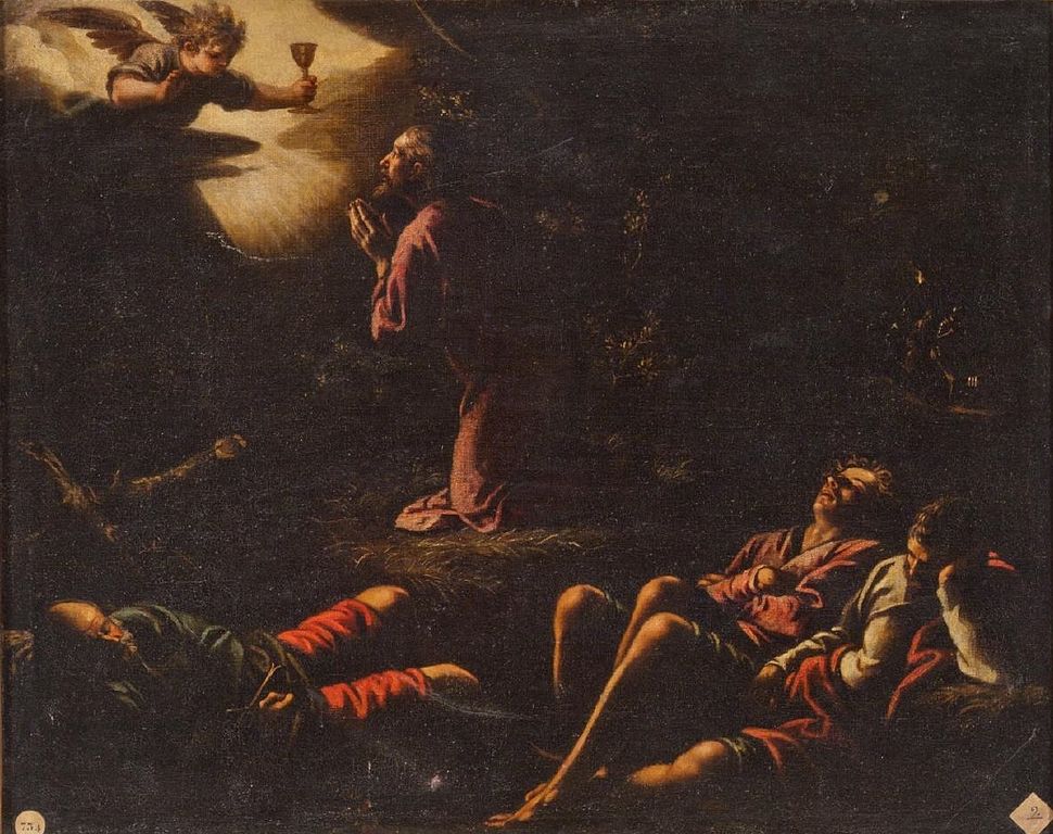 A Prayer in the Garen, vintage artwork by Pedro Orrente, A3 (16x12") Poster Print