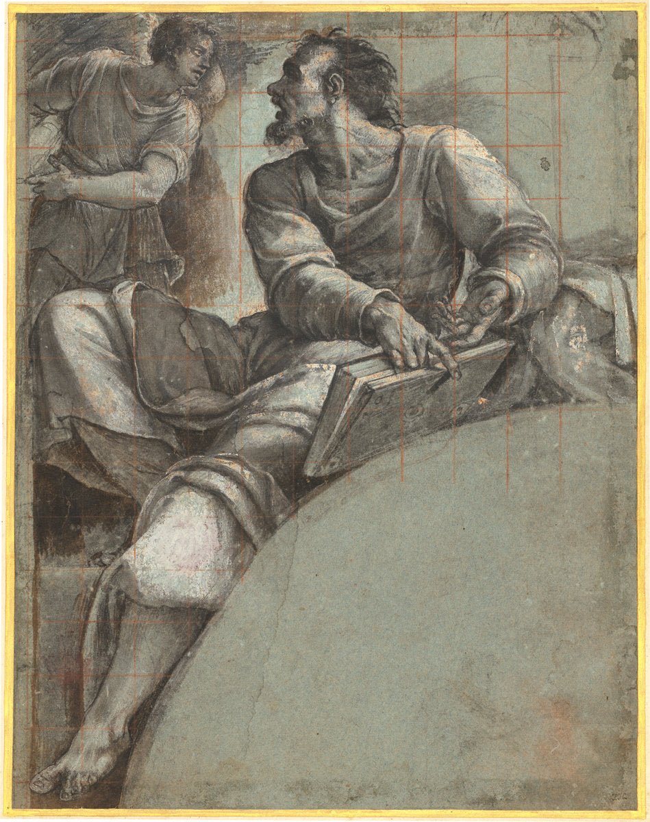 A Prophet Addressed by  an Angel, vintage artwork by Sebastiano del Piombo, A3 (16x12") Poster Print