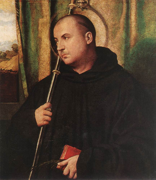 A Saint Monk, vintage artwork by Moretto da Brescia, A3 (16x12") Poster Print