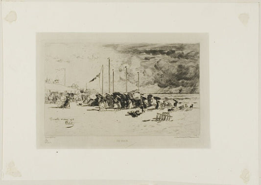 A Squall at Trouville by  Felix Hilaire Buhot, 23x16"( A2 size) Poster Print