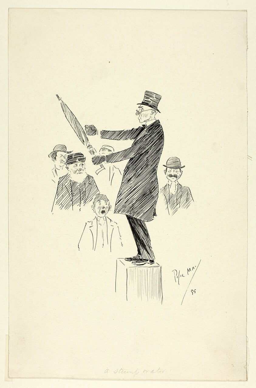 A Stump Orator by  Philipp William May, 23x16"( A2 size) Poster Print