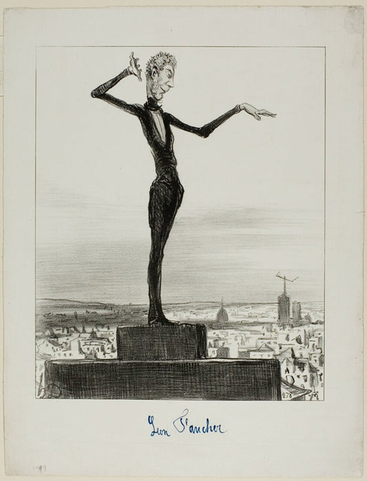 A Suggestion by  the Charivari to Mr. Leon Faucher for Avoiding Telegraphic Blunders in the Future, plate 122 from Actualites by  Honore Victorin Daumier, 23x16"( A2 size) Poster Print