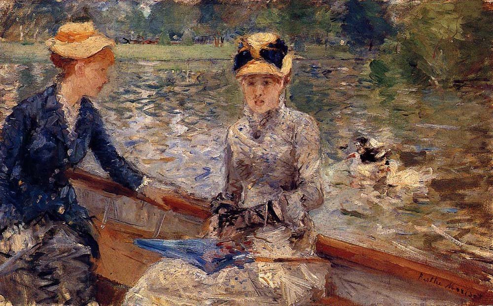 A Summers Day - 1879 - National Gallery - London England by Berthe Morisot, vintage art, modern poster print