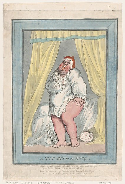 A Tit Bit for the Bugs May 25, 1793-Thomas Rowlandson, After G, vintage art, A3 (16x12") Poster Print