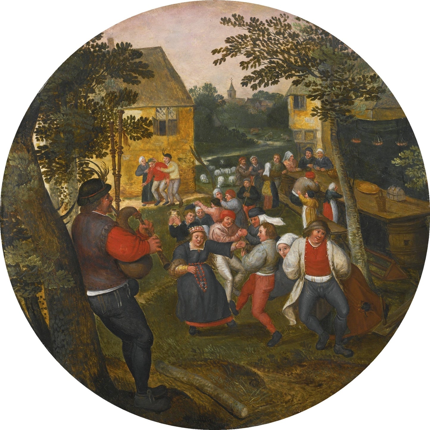 A Wedding Dance, vintage artwork by Marten van Cleve the Elder, A3 (16x12") Poster Print