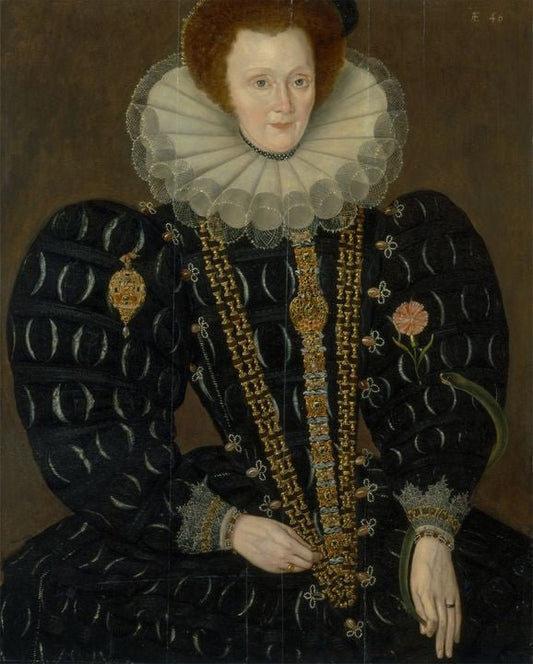 A Woman Called Lady Elizabeth Knightley, vintage artwork by Marcus Gheeraerts the Younger, A3 (16x12") Poster Print