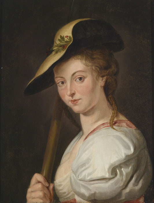 A young shepherdess, vintage artwork by Paulus Moreelse, 12x8" (A4) Poster
