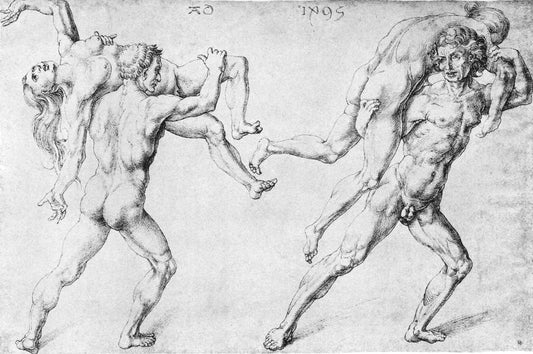 Abduction of a Woman, vintage artwork by Albrecht Dürer, A3 (16x12") Poster Print