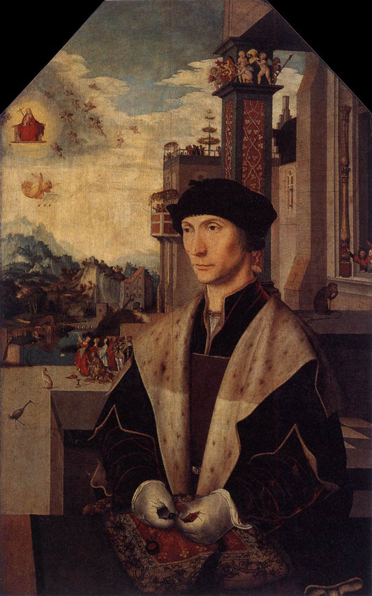 Abel van den Colster, vintage artwork by Jan Mostaert, A3 (16x12") Poster Print