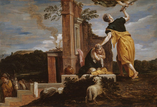 Abraham's Sacrifice of Isaac by  David Teniers the Younger (Flemish, 1610–1690), 23x16"( A2 size) Poster Print