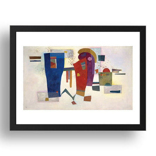  ACCOMPANIED CONTRAST by Wassily Kandinsky, 17x13" Frame