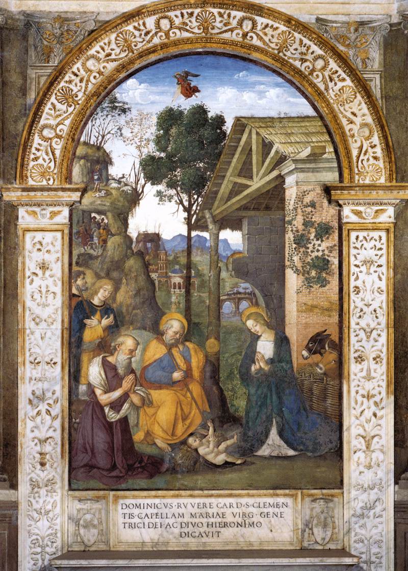 Adoration of the Christ Child, vintage artwork by Pinturicchio, A3 (16x12") Poster Print