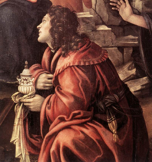 Adoration of the Magi [detail], vintage artwork by Filippino Lippi, A3 (16x12") Poster Print