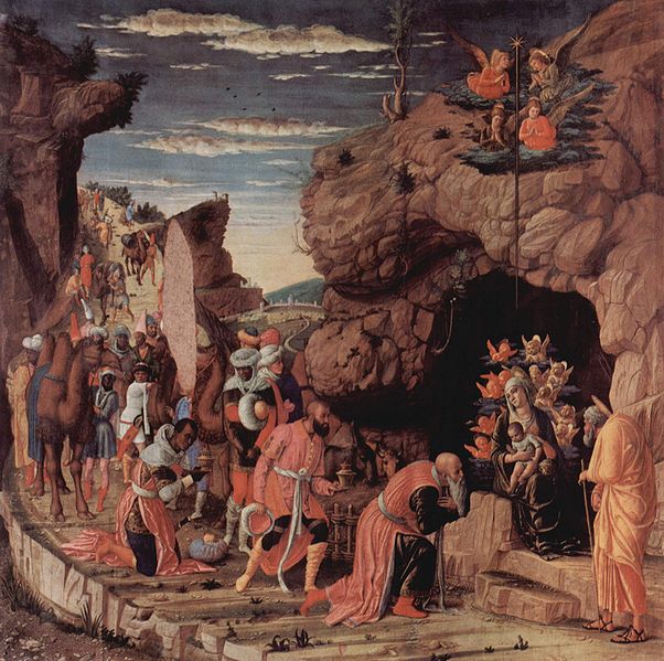 Adoration of the three kings, vintage artwork by Andrea Mantegna, A3 (16x12") Poster Print